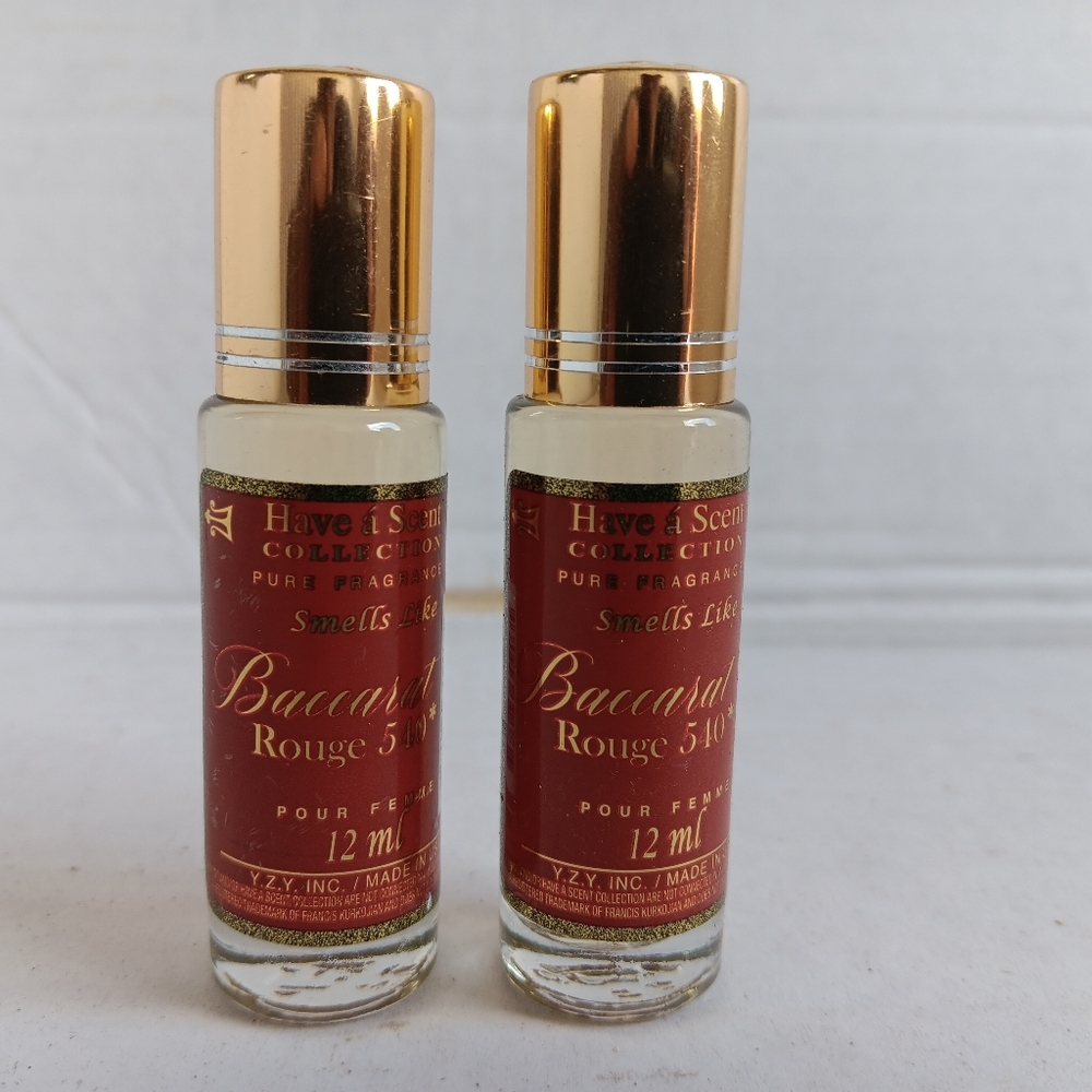 x2 Pure Fragrance Oil Inspired By Bacrat Rouge Men/Women 12ml Roll-On - Picture 4 of 7